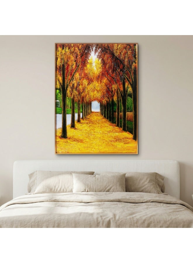 50x70cm Autumn Tree Avenue Resin Crystal Art Painting – 3D Stereo Landscape Wall Art for Living Room, Bedroom & Entryway – Nordic Modern Home Decor - Image 3